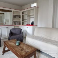 Cottage de Bonheur Living Room and bookcases