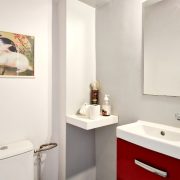 separate toilet and hand basin
