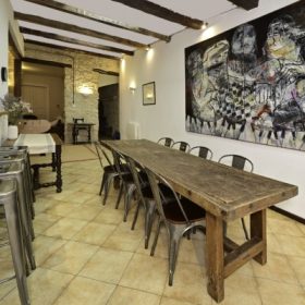 Spacious dining room with 10-seater table