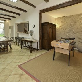 Spacious dining room with 10-seater table
